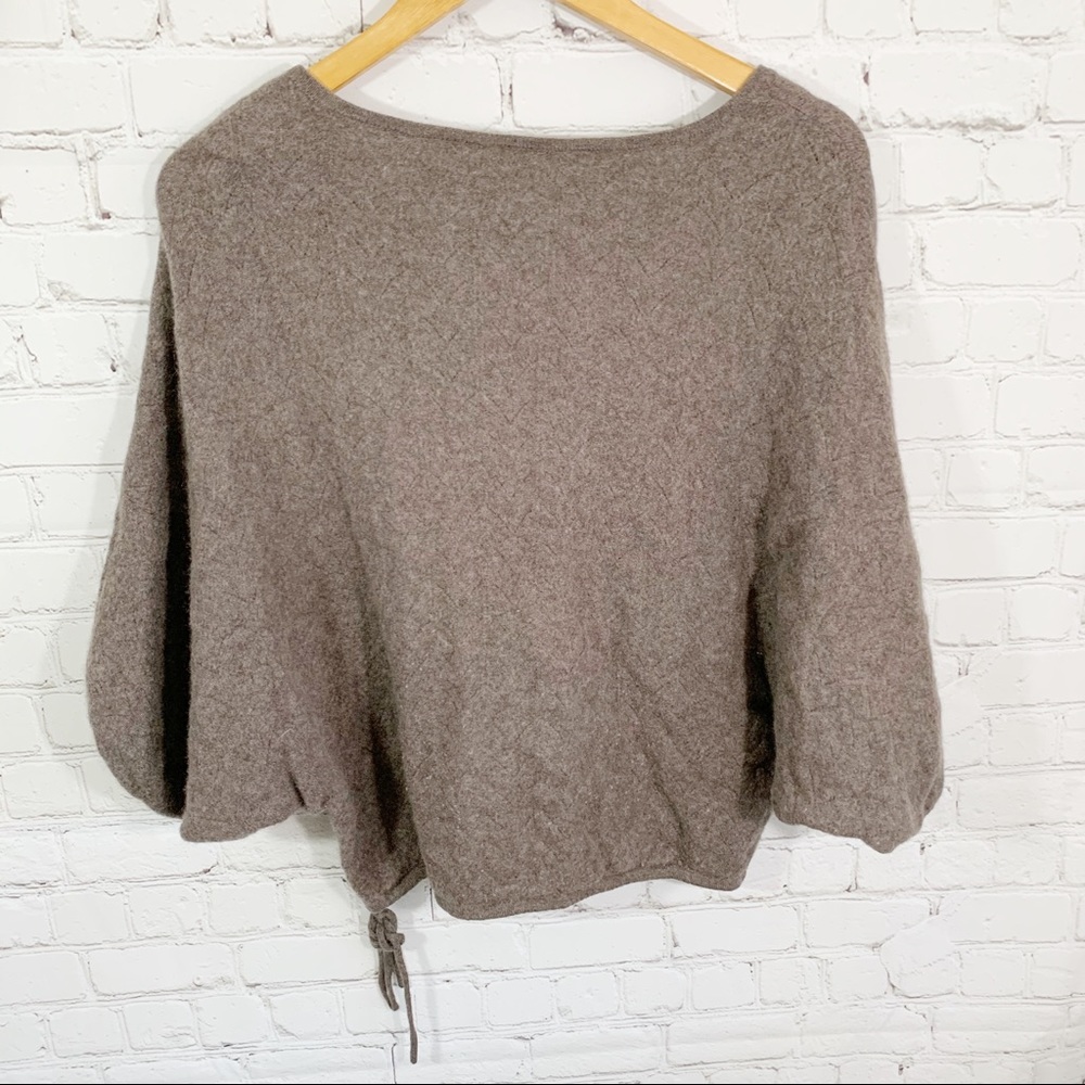 SOLD J. Jill Cashmere Brown Drawstring Sweater - Picture 6 of 6